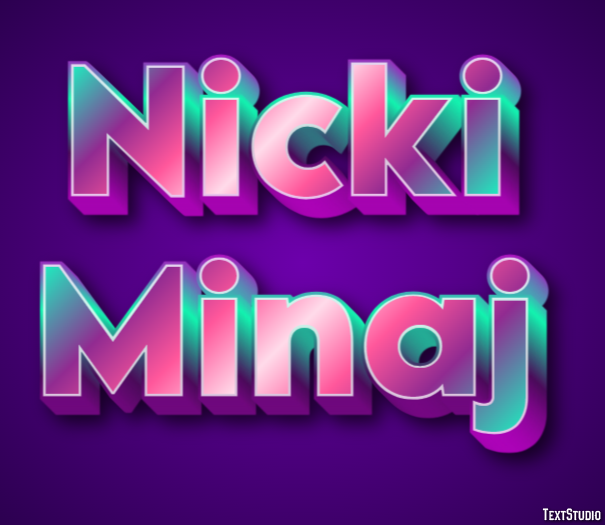 Nicki Minaj Texteffekt