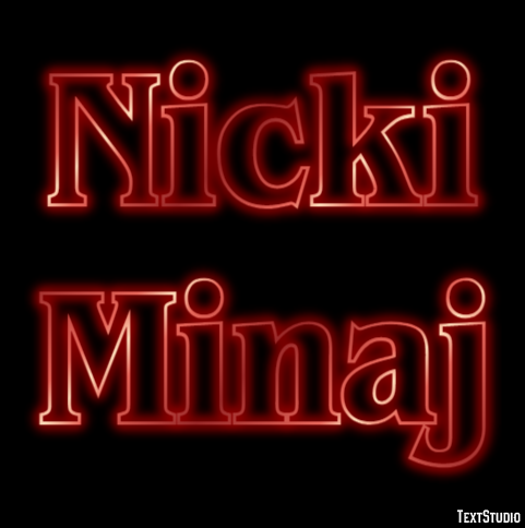 Nicki Minaj Efeito de texto