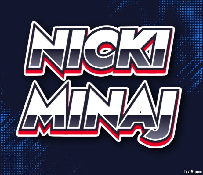 Nicki Minaj Texteffekt
