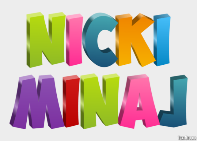 Nicki Minaj Texteffekt