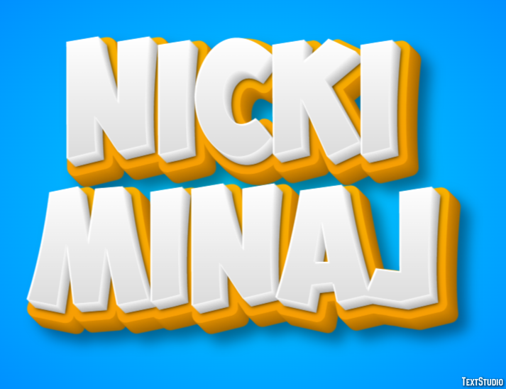 Nicki Minaj Texteffekt