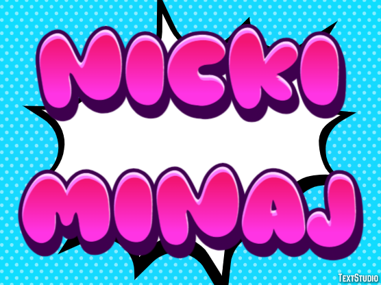 Nicki Minaj Texteffekt