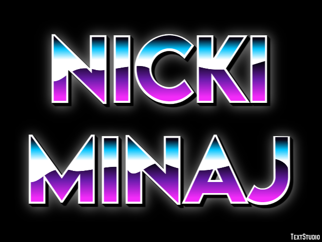 Nicki Minaj Texteffekt