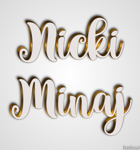 Nicki Minaj Efekt tekstowy