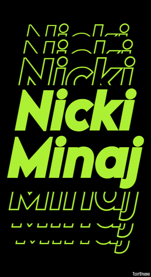 Nicki Minaj Texteffekt