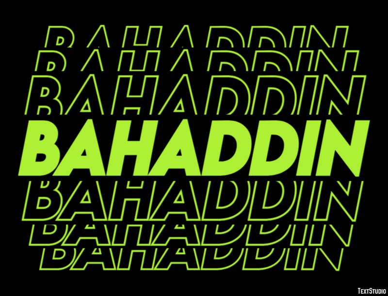 Bahaddin Texteffekt