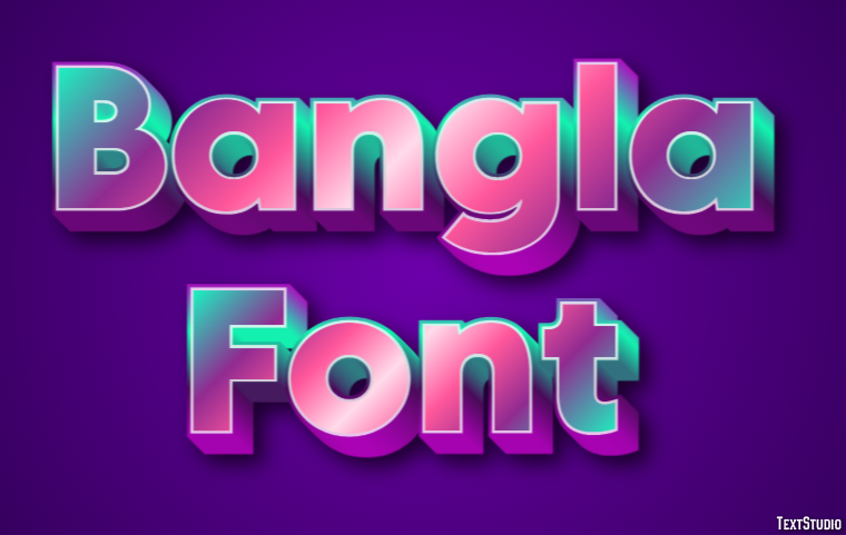 Bangla Font Text Effect