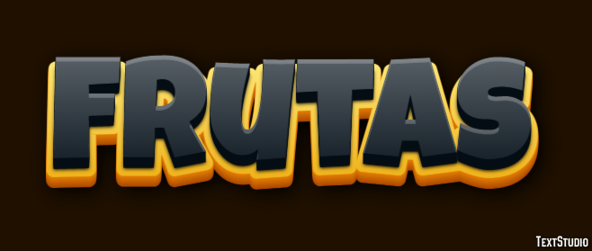 Frutas Efeito de texto