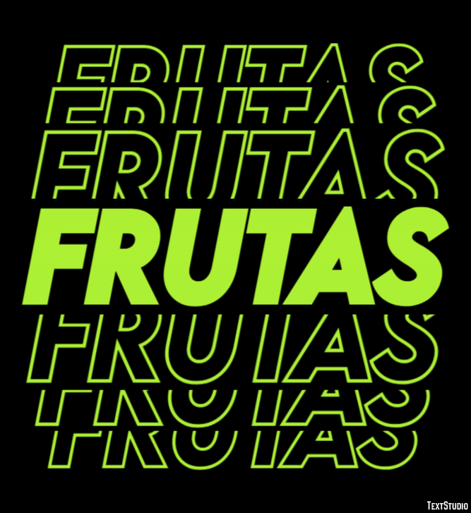 Frutas テキスト効果