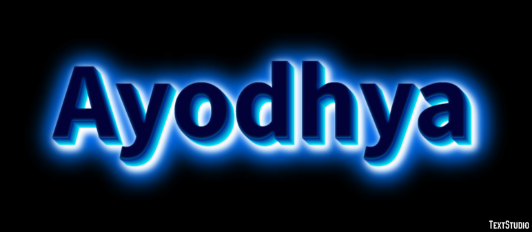 Ayodhya Efeito de texto