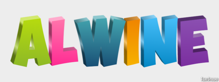 Alwine Efeito de texto