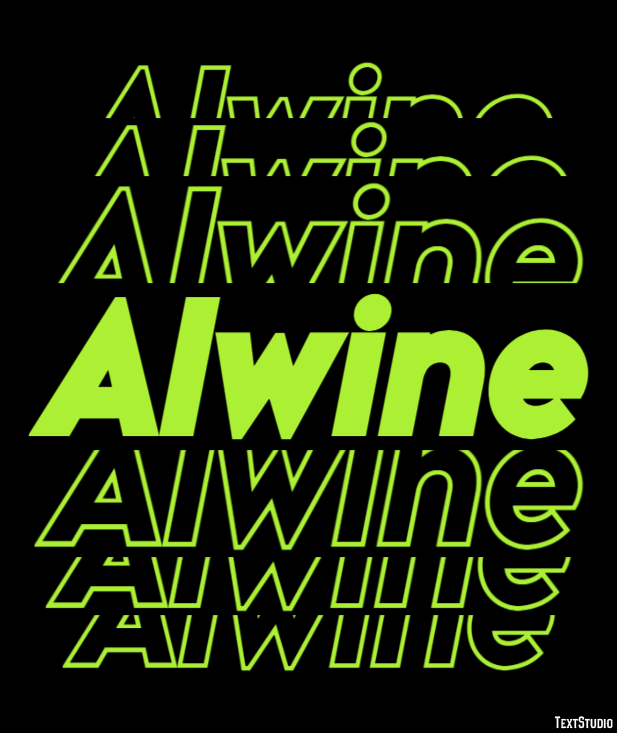 Alwine Efeito de texto