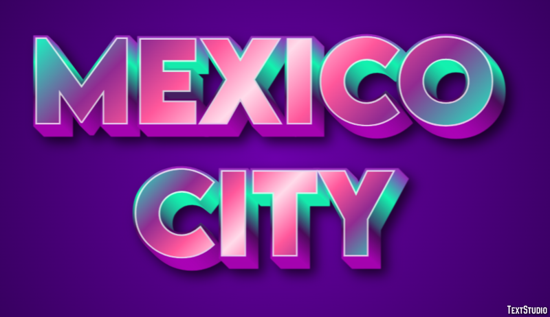 Mexico City Tekst Effect