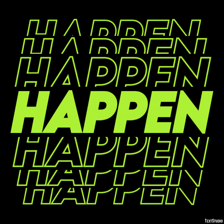 Happen Texteffekt