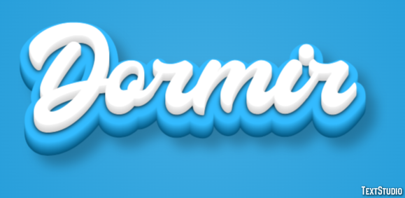 Dormir Efeito de texto
