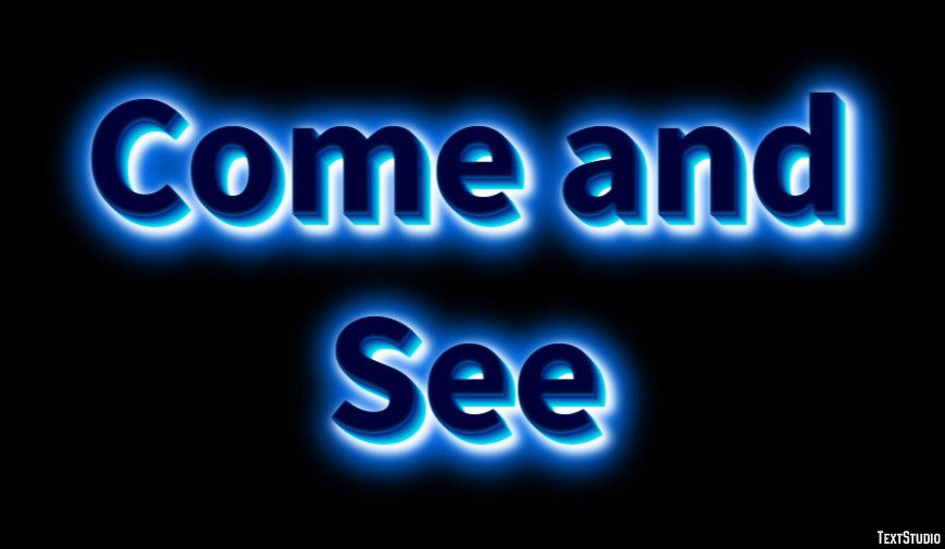Come and See Text Effect