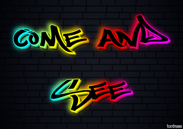 Come and See Text Effect