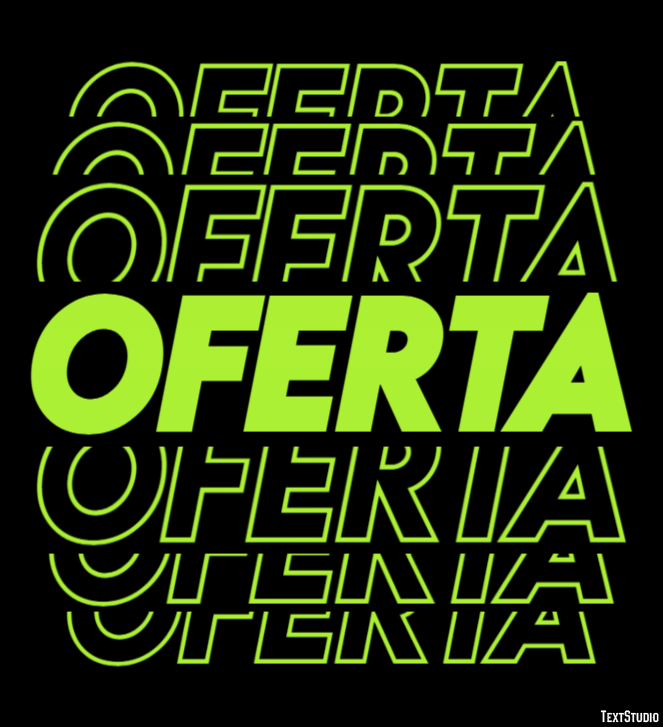 Oferta Efeito do texto