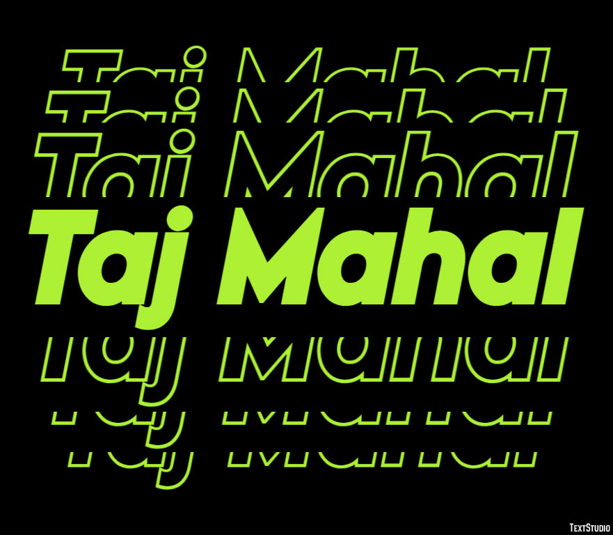 Taj Mahal Texteffekt