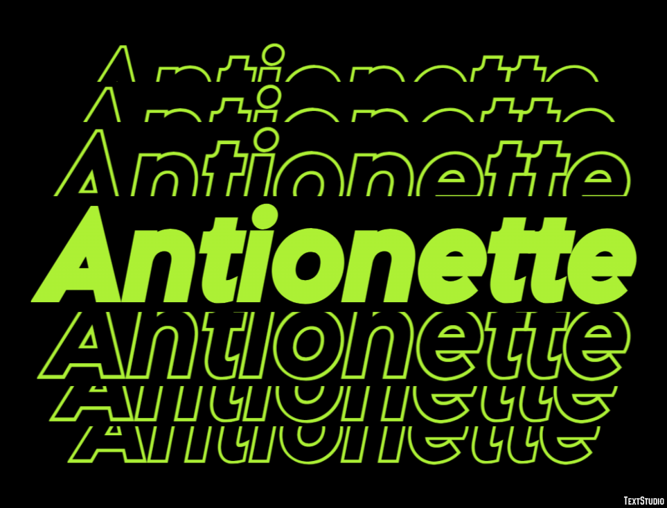 Antionette Text effect