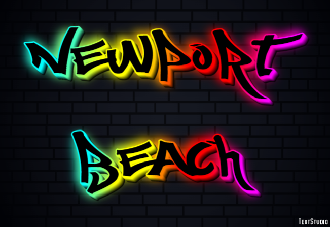Newport Beach Efekt tekstowy