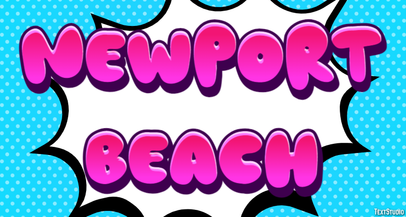 Newport Beach Efeito de texto
