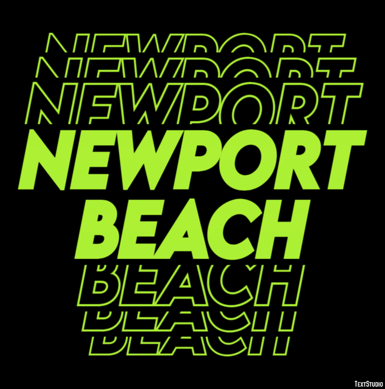 Newport Beach Efeito de texto