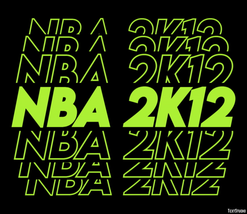 NBA 2K12 Effetto testo