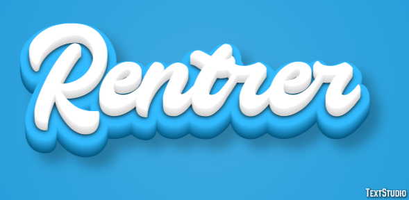 Rentrer Effet de texte