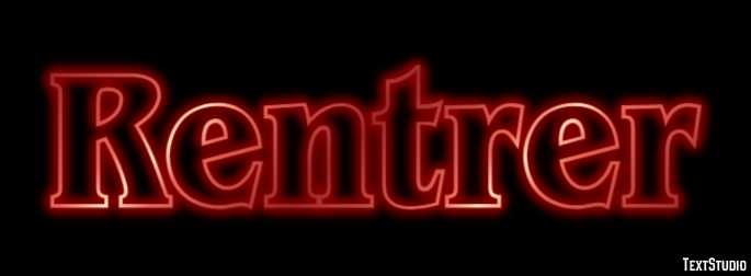 Rentrer Effet de texte