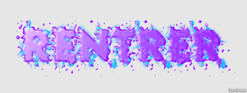Rentrer Effet de texte