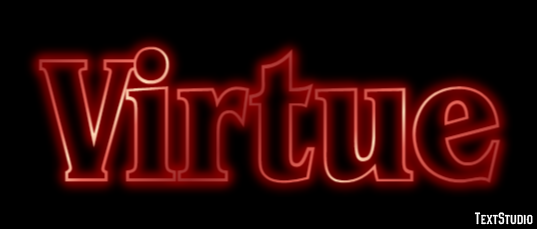 Virtue Text effect