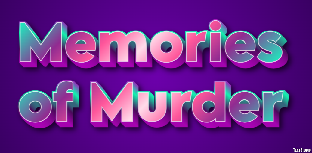 Memories of Murder Text effect