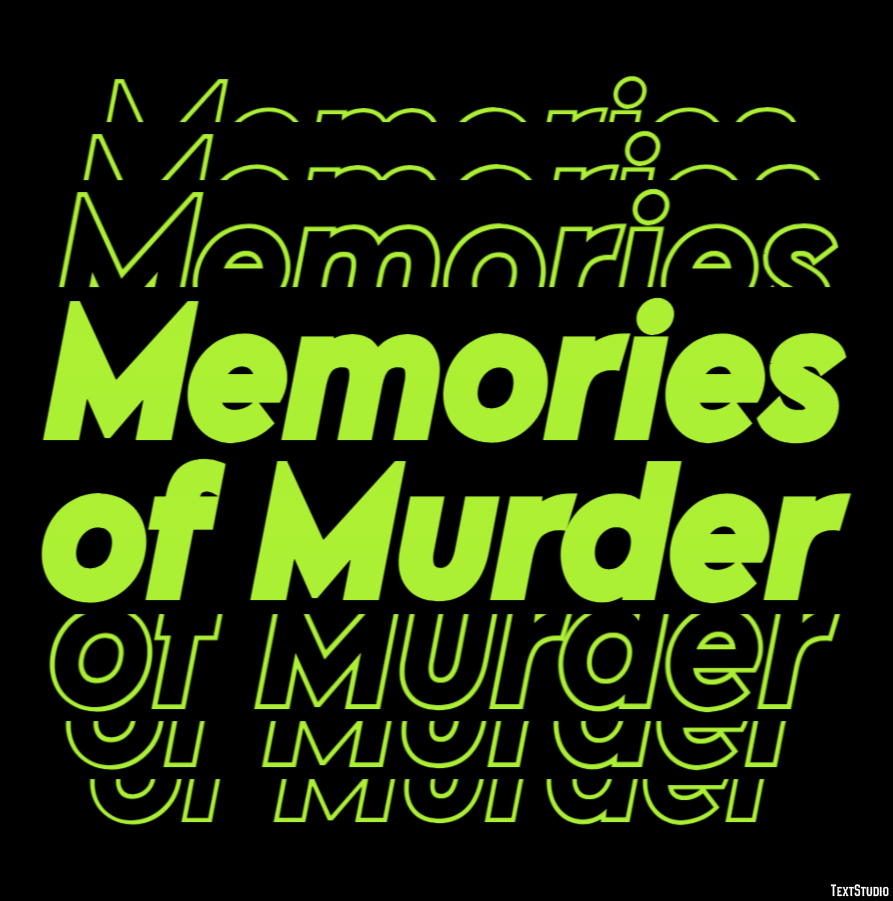 Memories of Murder Text Effect