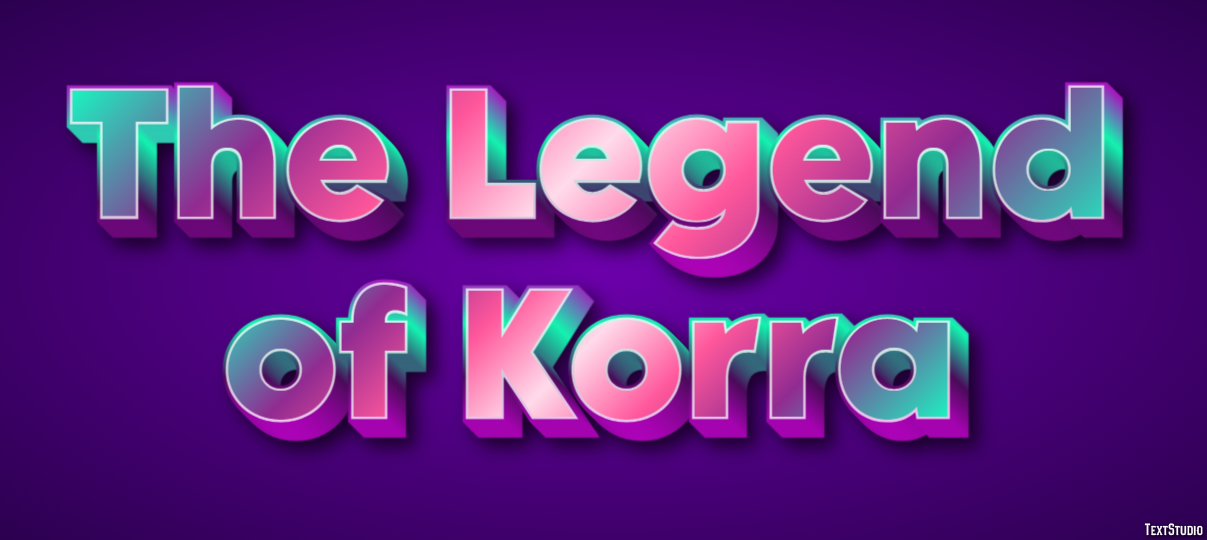 The Legend of Korra テキスト効果