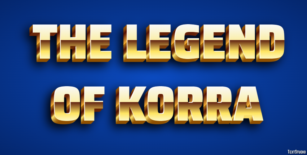 The Legend of Korra Texteffekt