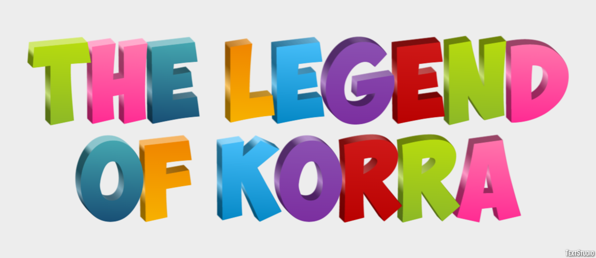 The Legend of Korra テキスト効果