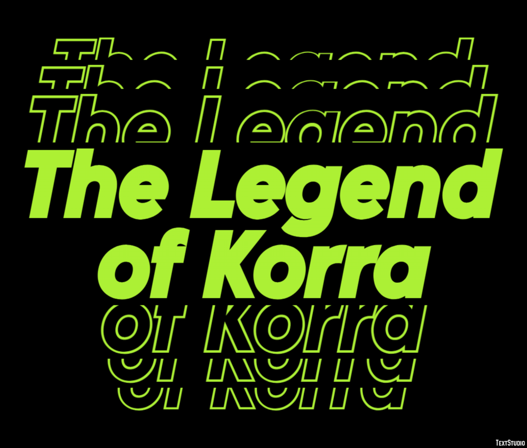 The Legend of Korra Texteffekt