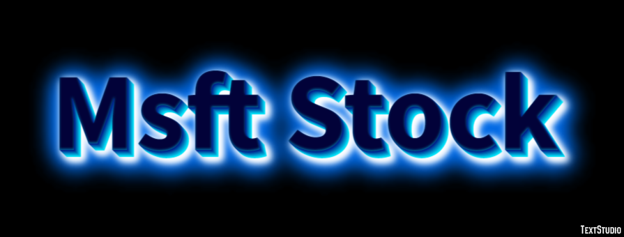 Msft Stock Texteffekt