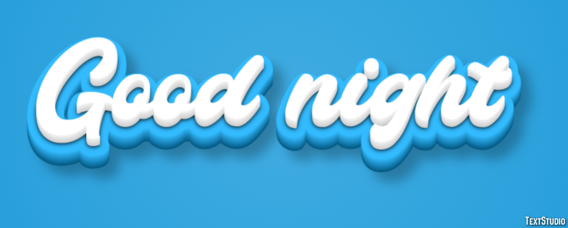 Good night Tekst Effect