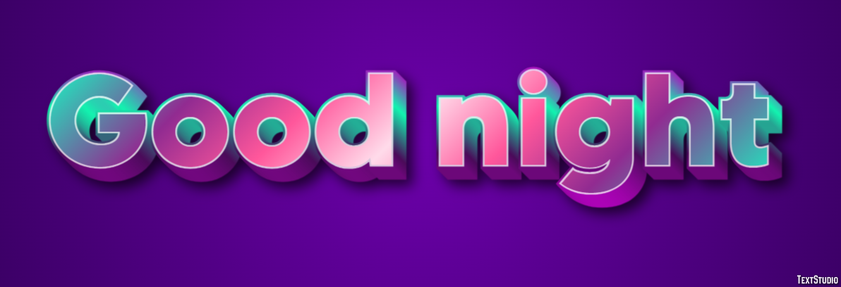 Good night Tekst Effect