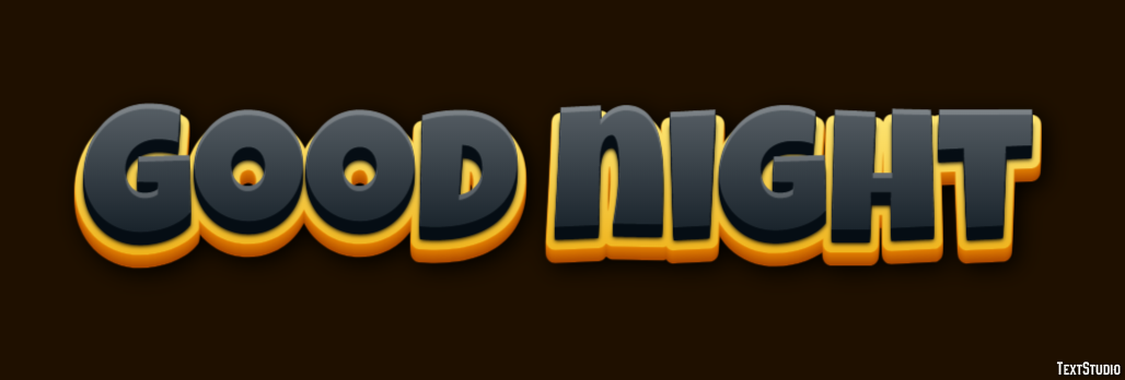 Good night Tekst Effect