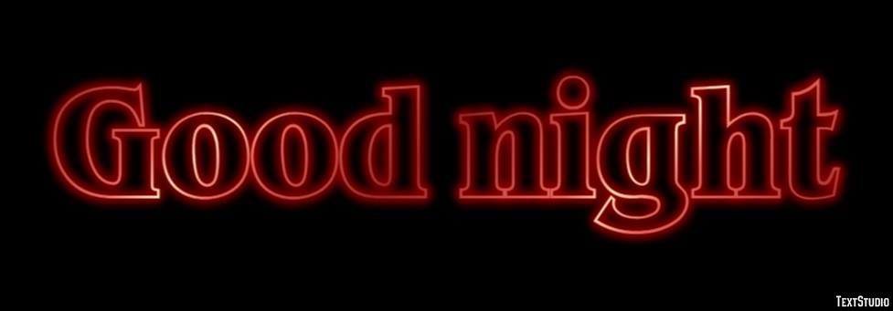 Good night Tekst Effect