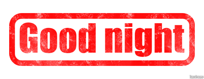 Good night Tekst Effect