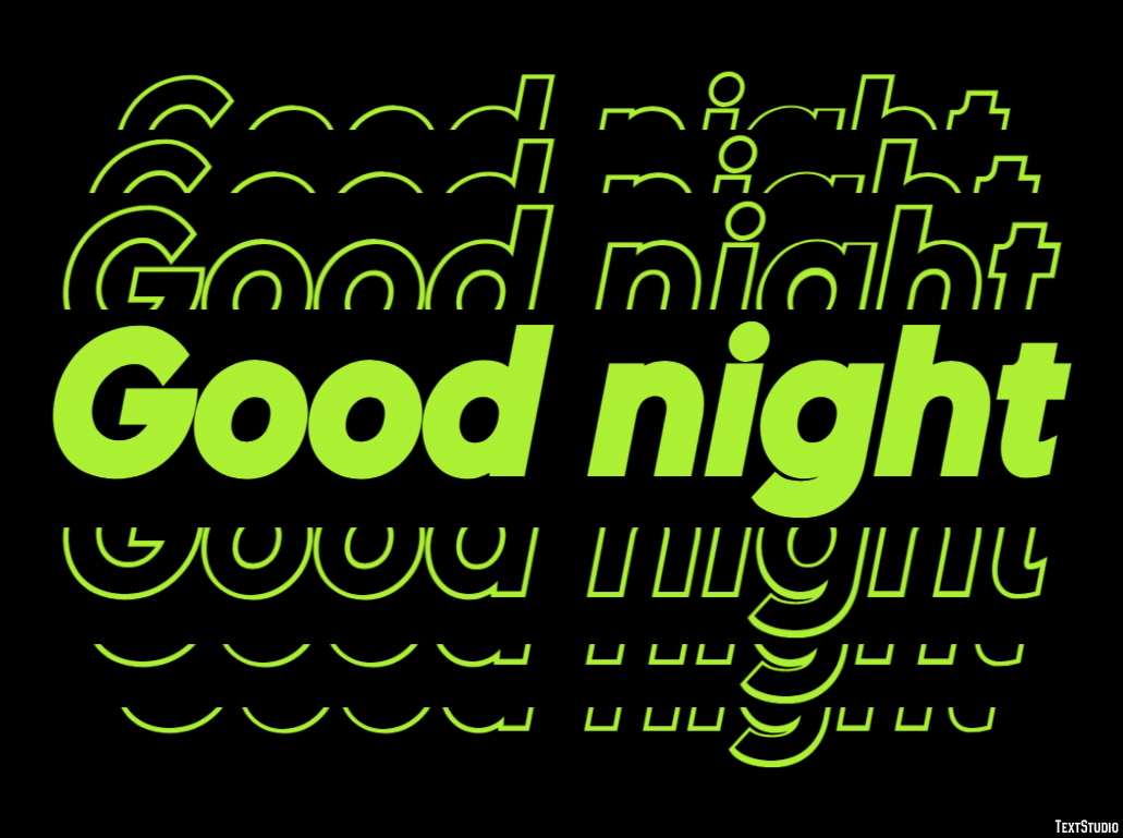 Good night Tekst Effect