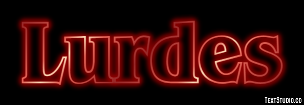 Lurdes Efecto de texto