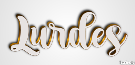 Lurdes Efecto de texto