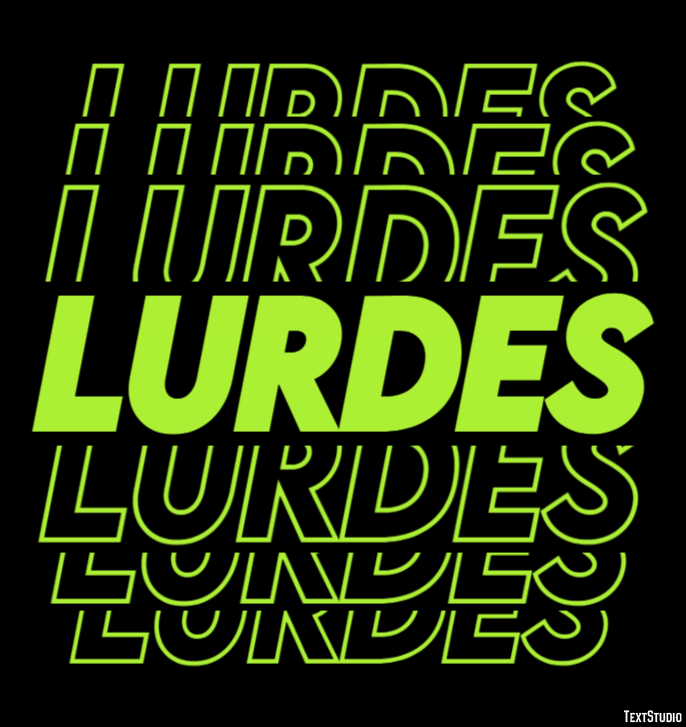 Lurdes Efecto de texto