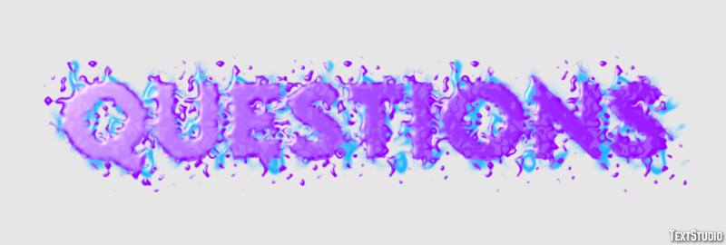 Questions Text Effect