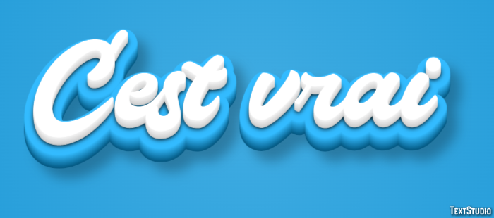 C'est vrai Efecto de Texto